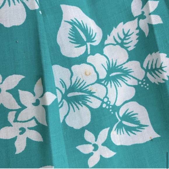 5/$25 Vintage Elle Elle Green White Floral Print Elastic Waist Midi Skirt M - Picture 11 of 16